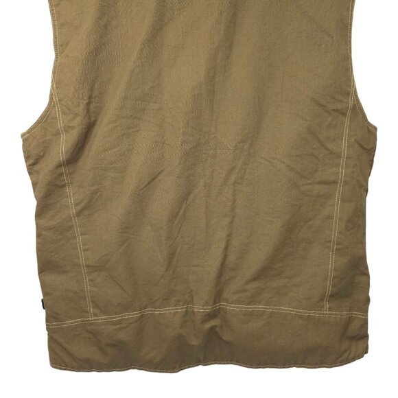 KÜHL Burr Vest Full Zip Mens Size XXL Vintage Patina Dye Khaki Double S Inc Logo - Picture 13 of 16